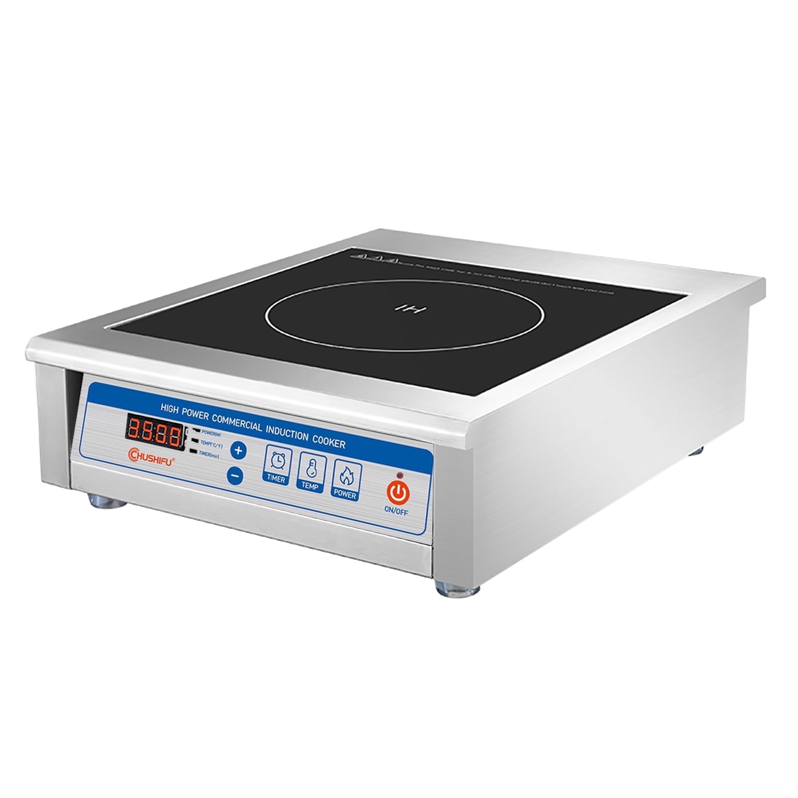 ChuShiFu Commercial Induction Cooktop 3500W/240V Range Countertop Burners Hot Plate for Kitchen Restaurants