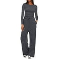 thumbnail image 1 of Chuancc Active Wear Sets For Women 2 Piece Sets For Women Women Pants And Blouse 2pcs Airport Travel Outfit Women Women'S Home Wear Suits Comfy Sets For Women Clothing Gray M, 1 of 6