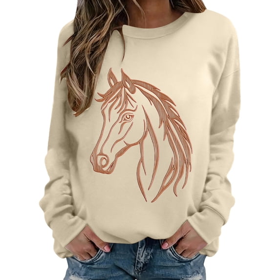Chuancc Athleisure Women Cute Sweaters Long Sleeve Sweaters for Women Cute Pullovers for Women Women Fall Clothes Womens Cold Weather Clothes Women's Clothing Casual Women Winter Clothes Khaki S