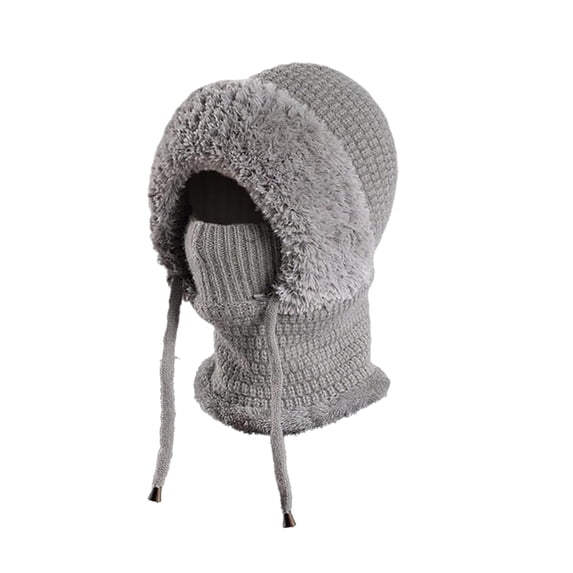 Chuancc Balaclava Ski Mask for Men and Women,Balaclava Cold Weather Fleece Windproof Ski Face Ski Mask for Women Men Face Cover&Neck Gaiter Warm Face Cover Hat Cap Scarf Gray One Size