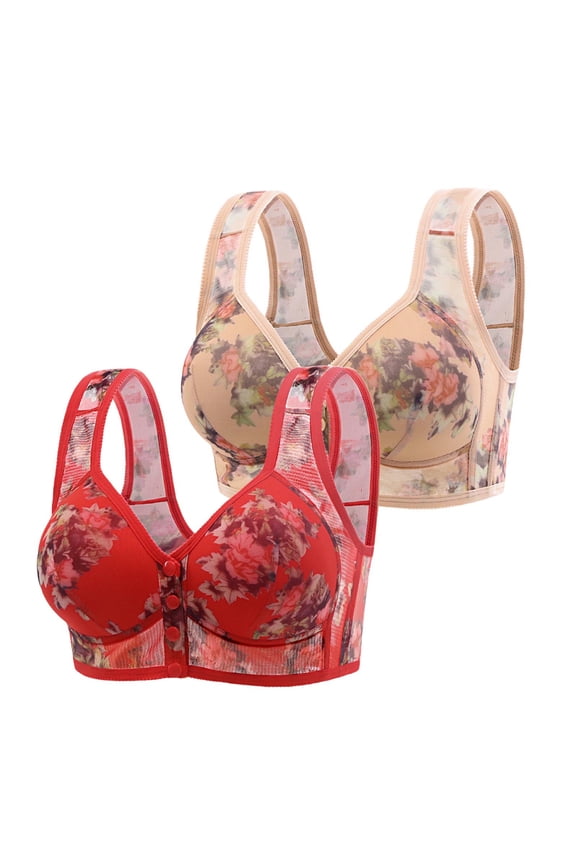 Best Bra For Elderly Sagging Breasts Comfortable Bras For Women Full Coverage Bra Front Button Bras For Women Seamless Bras For Women Brown 3XL