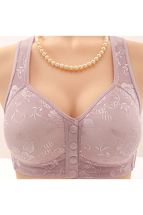 Bra for Women,Bras for Women Front Closure Bras Comfort Breathable Plus Size Daily Bras No Underwire Full Support Bra No Underwire Push Up Bra Pink A