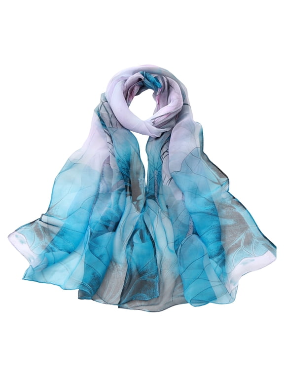 Burkas For Women Shawls And Wraps For Evening Dresses Women'S Scarves & Wraps Hijab Scarf For Women Chiffon Infinity Wrap Summer Shawl Blue One Size