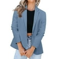thumbnail image 1 of Chuancc Blazers for Women Women'S Casual Solid Color Suit Jacket Lapel Keep Warm and Slim Loose Long Sleeve Fashion Cardigan Coat Fall Outfits for Women 2024 Tops for Women Trendy, 1 of 5