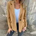 thumbnail image 1 of Chuancc Blazers for Women Casual 2024 Coat Women's Coat Women's Casual Trench Coat Fall Outfits for Women 2024 Blazers for Women Khaki Xl, 1 of 6