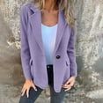 thumbnail image 1 of Chuancc Blazers for Women Casual 2025 Coat Women's Coat Women's Casual Trench Coat Fall Outfits for Women 2025 Blazers for Women Purple M, 1 of 6