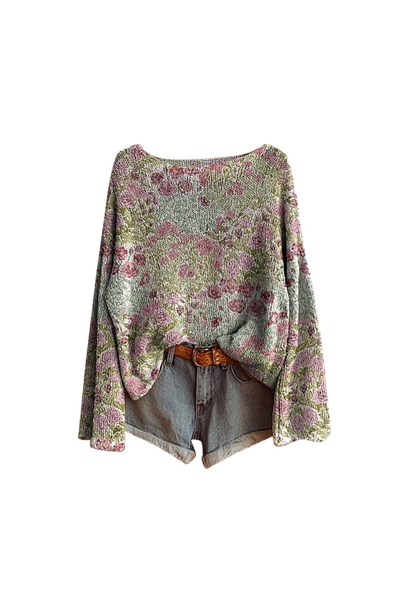 Crew Neck Sweatshirts Vintage Clothes For Women Funky Clothes Women'S Long Sleeves Sports Blouse Tees Baggy Sweatshirt For Women Graphic Long Sleeve For Women Pink XL