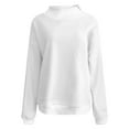 thumbnail image 1 of Chuancc Crew Neck Sweatshirts Women Oversized Oversized Sweatshirt Fall Essentials Personalized Pullover Tops Oversized Crewneck Sweatshirt For Women Round Neck Loose Casual Sweatshirts White L, 1 of 3