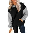 thumbnail image 1 of Chuancc Fall Outfits For Women 2025 Sweatshirt For Women Solid Color Hoodies Fall Sweatshirt Crewneck Sweatshirts Women Winter Clothing For Women Cute Hoodies Z-B 3XL, 1 of 5