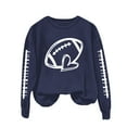 thumbnail image 1 of Chuancc Fall Outfits For Women 2025 Women'S Sweatshirts Thin Sweatshirt Winter Clothing For Women Super Soft Sweatshirts For Women Round Neck Loose Casual Sweatshirts Dark blue S, 1 of 4
