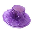 thumbnail image 1 of Chuancc Formal Church Hats Party Hats Red Hats For Women Tea Party Accessories Church Hats For Women Hat For Tea Party Women Horse Races Hat Purple One Size, 1 of 2