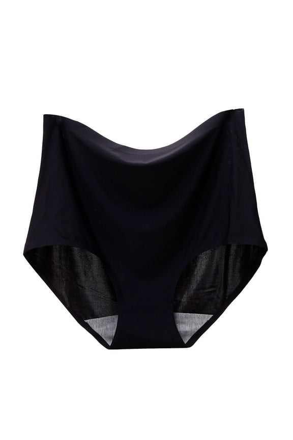 High Waisted Underwear For Women Compression Underwear Women Underpants Breathable Microfiber Briefs High Waist Ice Silk For Tummy Control Underwear For Women Black L