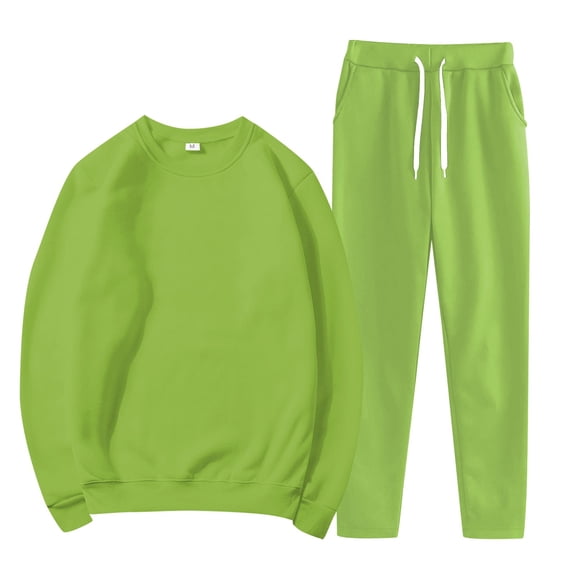 Chuancc Jogger Sets for Women 2 Piece Sweatsuit Outfits Long Sleeve Pullover Sweatshirt Pants Set Tracksuit JN L