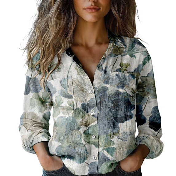 Chuancc Long Sleeve Tops For Women Long Sleeve Dressy Tops For Women Womens Long Sleeve Work Tops Collared Shirts For Women Fall Shirt Fall Outfits Tops For Women Trendy Hot Pink M
