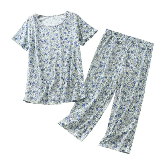 Chuancc Lounge Dress For Women Plus Size Cotton Nightgowns Women'S Home Wear Suits Pajama Set Tank Top And Long Split Leg Pajama Long Set Plus Size Night Shirts Women Women Lounge Set Green M