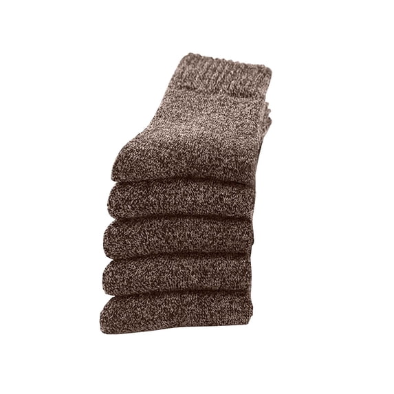 Chuancc Mens Dress Socks - 5 Pack Lightweight Moisture Wicking Crew Socks for Men for Casual Business Formal Wear Coffee One Size