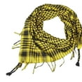 thumbnail image 1 of Chuancc Scarf Men Scarves Unisex Plaid Turban with Tassels for Men Women Winter Outdoor Yellow One Size, 1 of 1