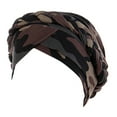 thumbnail image 1 of Chuancc Scarf For Women Head Wrap Cancer Headwear Women Hats For Women Headwraps For Women Ladies Ethnic Hat Turban Cap Hair Products For Cancer Patients Brown One Size, 1 of 4