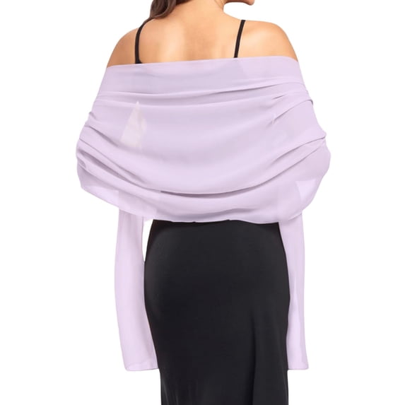 Chuancc Shoulder Cover Up Shoulder Cover For Dress Formal Shawl For Evening Dresses Lace Shawl Black Shawl For Evening Dresses Shawls And Wraps For Evening Dresses Chiffon Shawl Purple One Size