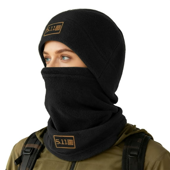 Chuancc Ski Face Fleece Balaclava,Warm Face Cover Hat Cap Scarf Cold Weather Hat Neck Warmer Face Cover&Neck Gaiter Balaclava Cold Weather Fleece Windproof Ski Face Black M