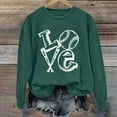 Chuancc Sweatshirt for Women,Love Women'S Baseball Letter Print Round