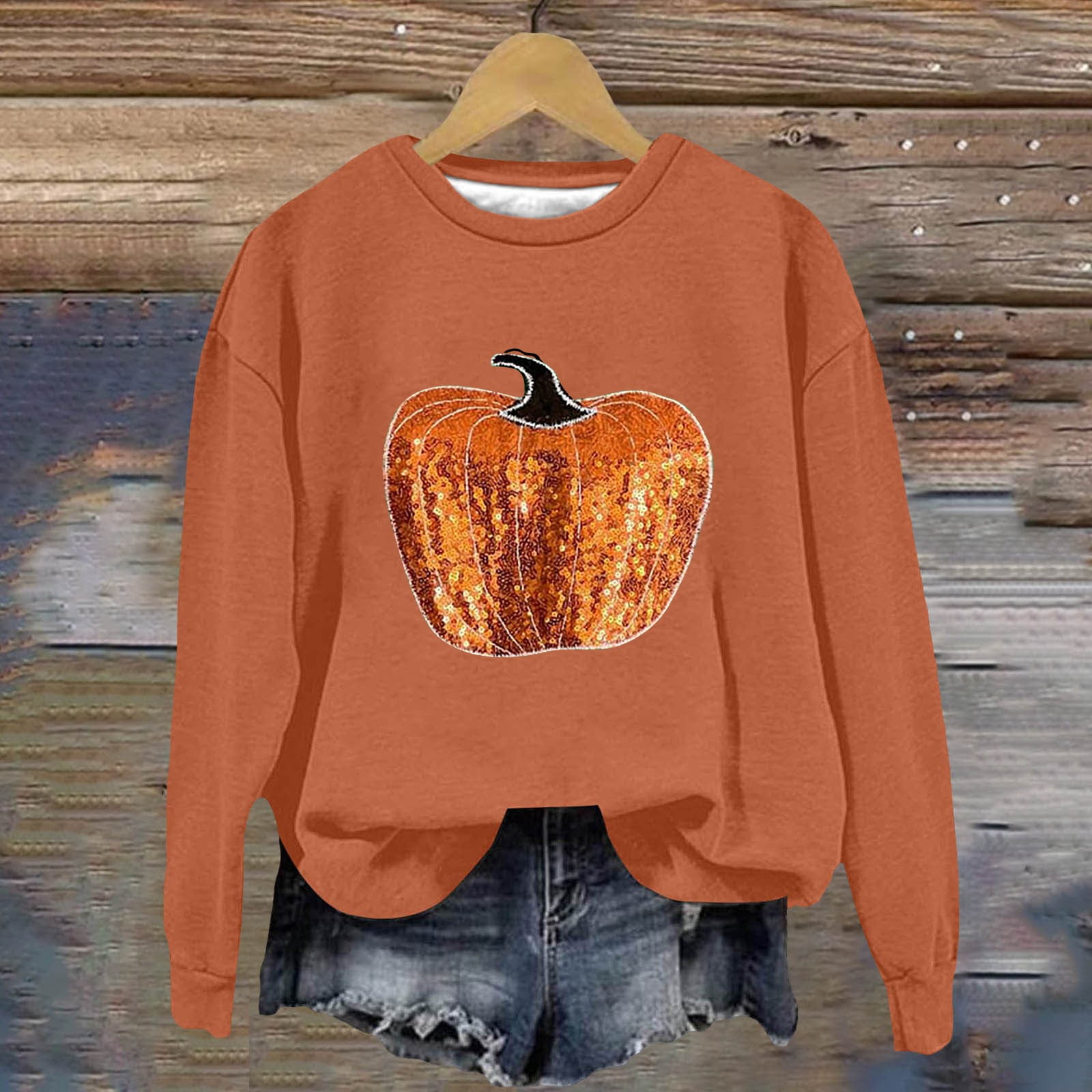 Chuancc Sweatshirt for Women,Women'S Halloween Witch Print Hoodless
