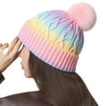 thumbnail image 1 of Chuancc White Winter Hats For Women Ladies Winter Hats Thermal Pullover Hat Pom Poms For Hats Women Beanies For Winter Bulk Winter Hats Cute Beanies For Women Pink One Size, 1 of 4