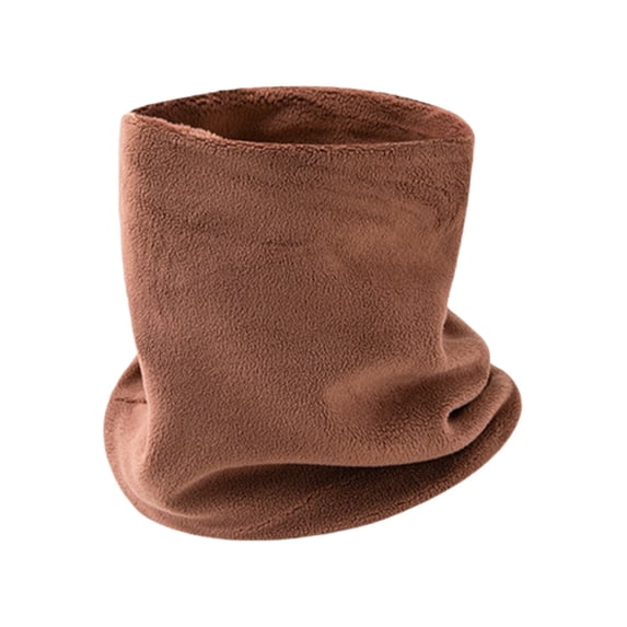Chuancc Winter Neck Gaiter Warmer for Men&Women,Windproof Face Cover Fleece Face Scarf for Cold Weather Sport Brown One Size