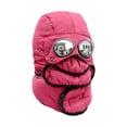 thumbnail image 1 of Chuancc Winter Thermal Hat with Glasses Winter Pilot Hat Trapper Hats Goggles and Face Face Outdoor Sport Ski Wine One Size, 1 of 9