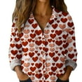 thumbnail image 1 of Chuancc Winter Tops Tops for Women Trendy Womens Long Sleeve Tops Work Blouses SOft Long Sleeve T Shirts for Women Tshirts Shirts Shirts for Women Trendy Heart Pattern Sequin Shirt Dress Shirts S, 1 of 6