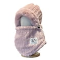 thumbnail image 1 of Chuancc Winter Warm Mask Beanie - Full Face Protection Fleece Hat for Men & Women Pink One Size, 1 of 5