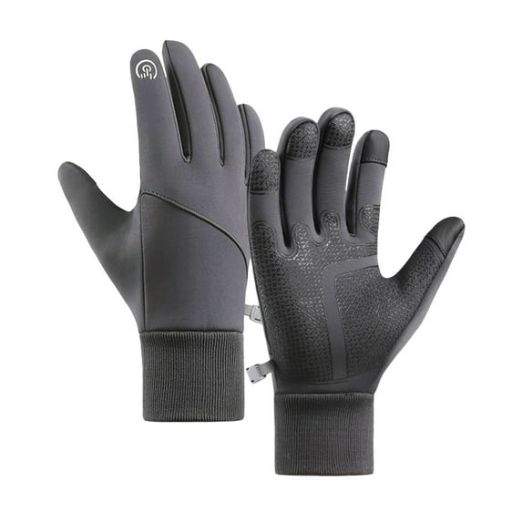 Chuancc Winter Waterproof Ski Snow Warm Gloves for Women Men,Mens Snow Gloves Mens Gifts Thermal Gloves with Touchscreen Fingers Upgraded Touch Screen Texting Warm Running Driving Gloves Men Z1-Gray