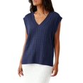 thumbnail image 1 of Chuancc Women Color Block Tank Tops Holiday Outfits for Women V Neck Sweater Vest Black Sleeveless Sweater Sleeveless Sweater Tops for Women V Neck Sleeveless Solid Color Loose Pullover Sweater 3XL, 1 of 6