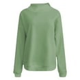 thumbnail image 1 of Chuancc Women'S Clothing Solid Color Hoodies Cozy Sweatshirts For Women Oversized Crewneck Sweatshirt Women'S Sweatshirt Long Sleeve Loose Pullover Sweatshirts Green 3XL, 1 of 3