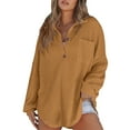 thumbnail image 1 of Chuancc Women'S Sweatshirts Ladies Sweaters Womens Crew Necks Sweatshirts Round Neck Solid Color Hoodie Top Fall Sweatshirt Crewneck Sweatshirts Women Crewneck Sweatshirts Z-A M, 1 of 3