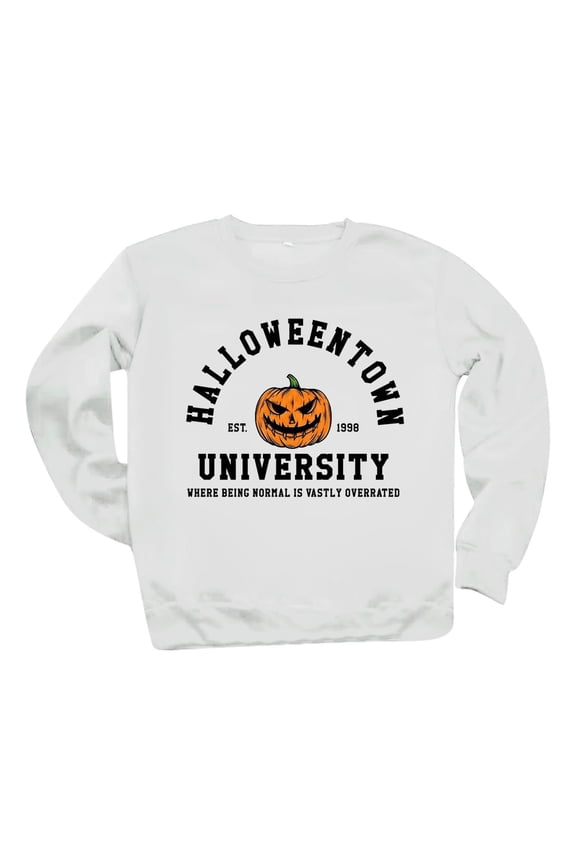 Women Vintage Halloween Pumpkin Ghost Print Sweater Fall Sweatshirt Skeleton Sweatshirt Women Sweatshirts Crewneck Sweatshirts Women Halloween Sweatshirts For Women White M