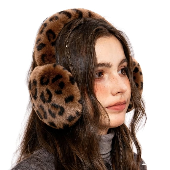 Chuancc Women Winter Warm Earmuffs Winter Fleece Ear Warmers Fuzzy Earmuffs Over-The-Head Earmuffs, Foldable Waterproof Ear Muffs For Winter Ear Warmers Classic Unisex Ear Warmer Coffee One Size