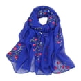 thumbnail image 1 of Chuancc Women's Scarves Lady Light Soft Fashion Solid Scarf Wrap Shawl Blue One Size, 1 of 3