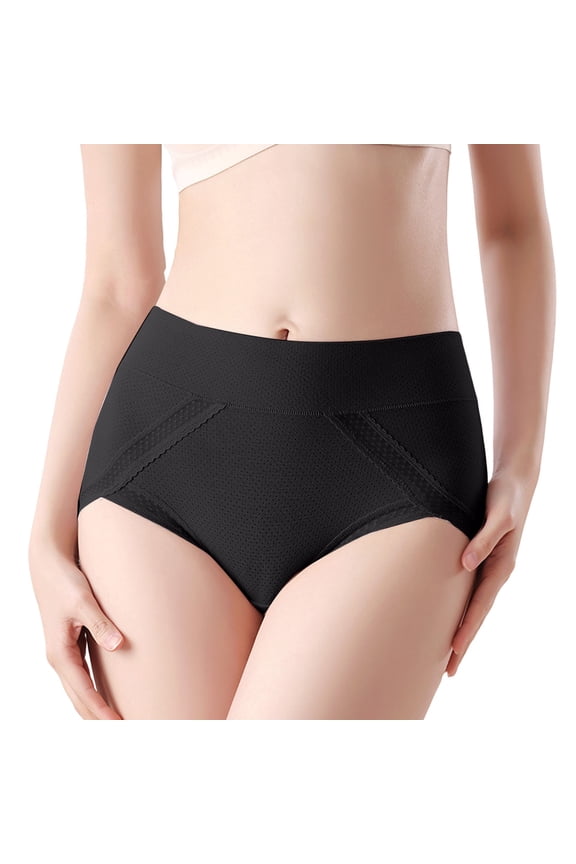 Women's Underwear Thong Shapewear Tummy Control Women's Cotton Crotch Lace Lace Corset Waist Hip Breathable Underwear Cotton Thongs for Women Black L Clearance!