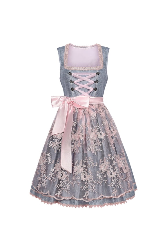 Womens Fashion Women`S Oktoberfest Costume Vintage Western Dresses For Women Women Oktoberfest Costume Casual Western Dresses For Women Traditional German Dress For Girls Pink M