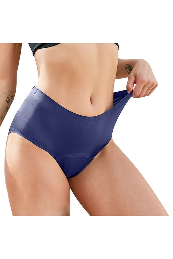 Womens Leak Proof Underwear Washable Bladder Leak Underwear For Women Cotton Period Underwear For Women Waterproof Underwear For Women Reusable Incontinence Underwear Blue M