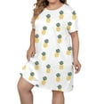 thumbnail image 1 of Chuancc Womens Nightgowns & Sleepshirts Summer Dresses For Women Ladies Nightgowns Knee Length Sleep Tee T Shirt Dress Long Nightgowns For Women Long Nightgown Yellow 5XL, 1 of 6