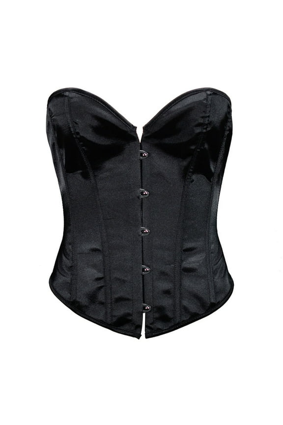 Womens Underwear,Underbust Corsets for Women Black Corset Top Waist Trainer Fashion Bustier Plus Size Corset Strapless Bandeau Bra Shapewear Underwear Black 2Xl