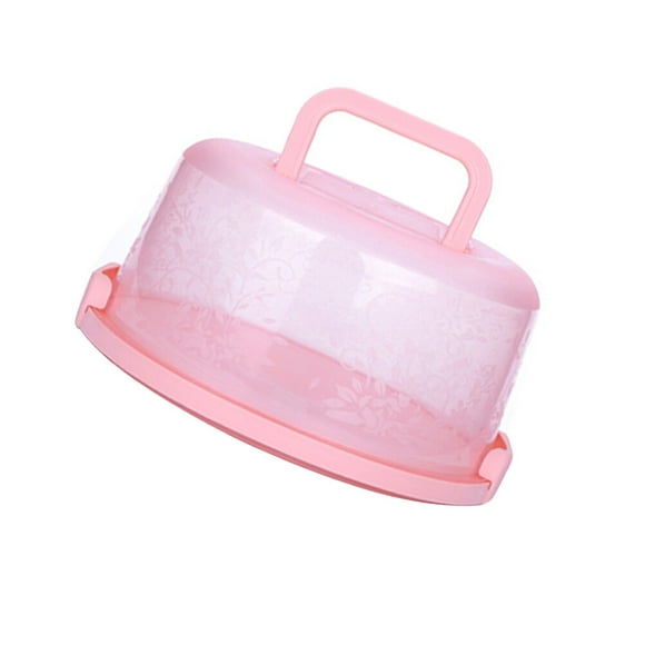 STOBOK Food Storage Container Pink Portable Cake Box 1Set 10.2x8.7x4.9in