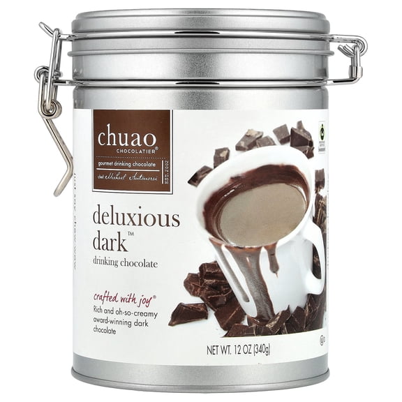 Chuao Chocolatier Drinking Chocolate, Deluxious Dark, 12 oz (340 g)