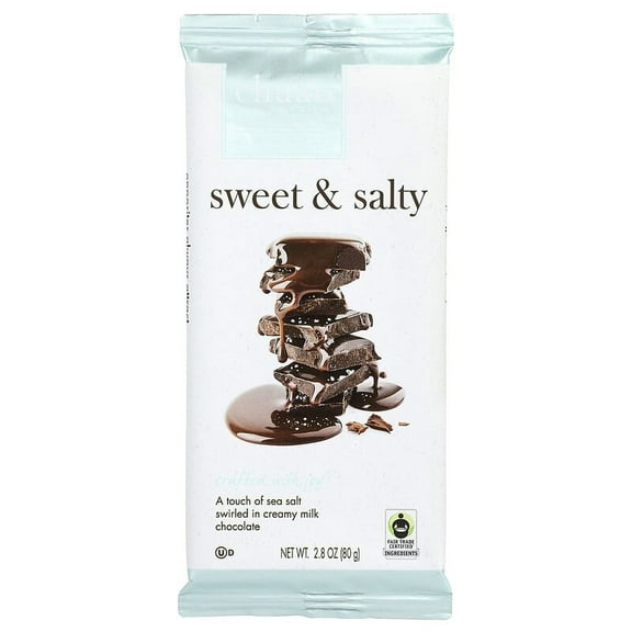 Chuao Chocolatier, Milk Chocolate Bar, Sweet & Salty, 2.8 oz
