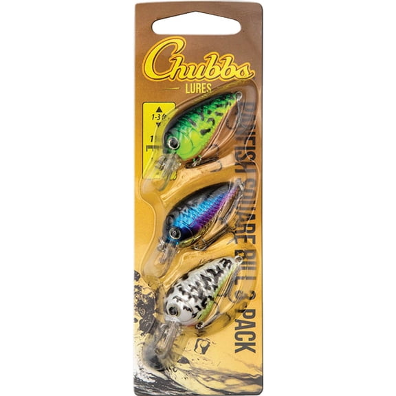 Chubb's Lures PANFISH SQUARE BILL 3PC PRO PACK