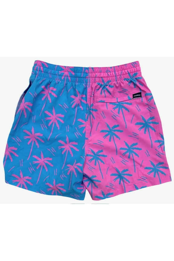 Men's Classic Swim Trunks 5.5" The Prince of Prints Lined Boardshorts (Large, Blue/Pink)