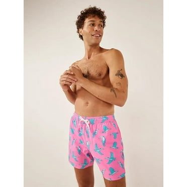 Chubbies Men's Classic Swim Trunks 5.5" The Toucan Do Its Mesh Lined Boardshorts (X-Large, Pink Birds)