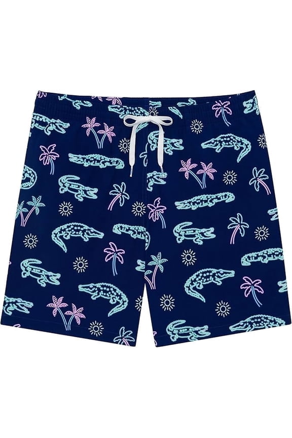 Mens Swim Trunks – Mens Swim Shorts with 4-Way Stretch, 7” Beach Shorts with Elastic Waist, Mesh Lining, UPF 50+